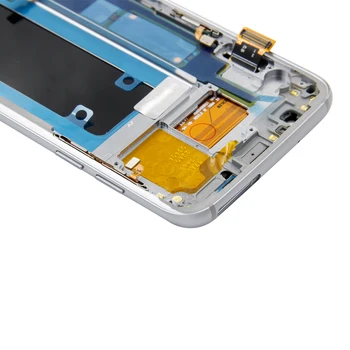OLED Samsung Galaxy S7 Krašto G935 G935F LCD Ekranas Jutiklinis Ekranas skaitmeninis keitiklis Su Rėmu s7 krašto